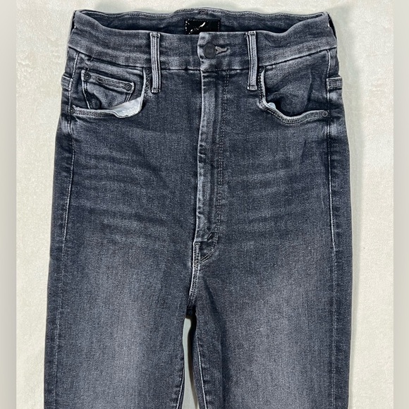 Mother Jeans 26 Tippy Top Looker Black Vintage Wash Stretch Jeans Made in USA - Picture 3 of 12